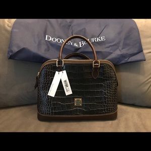 Dooney & Bourke Charcoal Leather Satchel